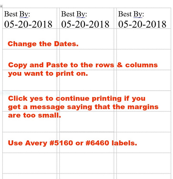 Avery 6460 Label Template Pensandpieces